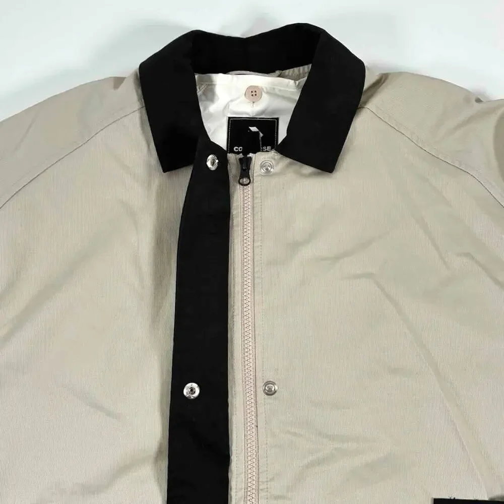 Converse Women's Tan with Black Trim 3-in-1 Adjustable Trench Coat - Size XL